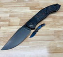 Custom Knife Factory & Anthony Marfione Sokosha "Mini" Blackwash w/ Multi Color Carbon Fiber