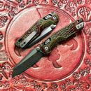 Microtech MSI RAM LOK Mini Outbreak Frag Aluminum Handles w/ Full Serrated M390MK Signature Series 210M-3FROBS