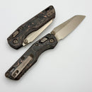 Microtech Marfione Select MSI RAM LOK Mini Slab Side Livewire Carbon Fiber Handles w/ Bronze Accent & Bronze M390MK 210M-13MS3