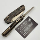 Microtech Marfione Select MSI RAM LOK Mini Slab Side Livewire Carbon Fiber Handles w/ Bronze Accent & Bronze M390MK 210M-13MS3