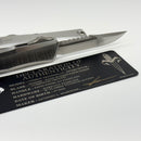 Marfione Custom Knives Combat Troodon Interceptor Satin Compound Ground Blade w/ Hand Rubbed Satin Finish 416 Stainless Steel Handle w/ Flamed Accent