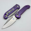 Microtech Marfione Select LUDT Gen III Purple Haze Slab Side Titanium Handles w/ Purple Accents & Stonewash S/E 1135-10MS9