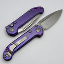 Microtech Marfione Select LUDT Gen III Purple Haze Slab Side Titanium Handles w/ Purple Accents & Stonewash S/E 1135-10MS9
