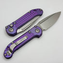 Microtech Marfione Select LUDT Gen III Purple Haze Frag Titanium Handles w/ Purple Accents & Stonewash S/E 1135-10FRMS5