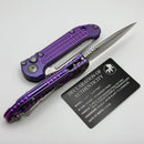 Microtech Marfione Select LUDT Gen III Purple Haze Frag Titanium Handles w/ Purple Accents & Stonewash S/E 1135-10FRMS5