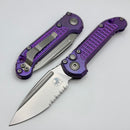 Microtech Marfione Select LUDT Gen III Purple Haze Frag Titanium Handles w/ Purple Accents & Stonewash Serrated S/E 1135-11FRMS5