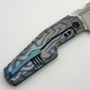Custom Knife Factory GTK Elementak w/ Engraved Anodized Titanium Handles & M398 (In House Modified)