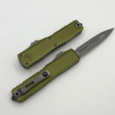 Microtech UTX-70 Gen IV w/ OD Green Handle & D/E Apocalyptic M390MK 11474-10APOD