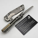 Microtech Marfione Select MSI RAM LOK Mini Fluted Titanium Handles w/ Bronze/Double Vapor Accents & Stonewash M390MK 210M-10FRMS2