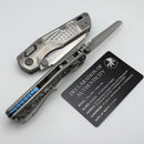 Microtech Marfione Select MSI RAM LOK Mini Frag Titanium Handles w/ Blue/Double Vapor Accents & Stonewash M390MK 210M-10FRMS3
