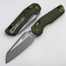 Microtech Knives MSI RAM LOK Distressed Grenade Green Fluted Aluminum & Apocalyptic M390MK 210-10FLDGG-U25