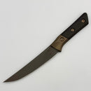 Microtech Boning Knife Carbon Fiber/Bronze Titanium Bolster Handle w/ DLC M390MK 3100B-1DLCCFS