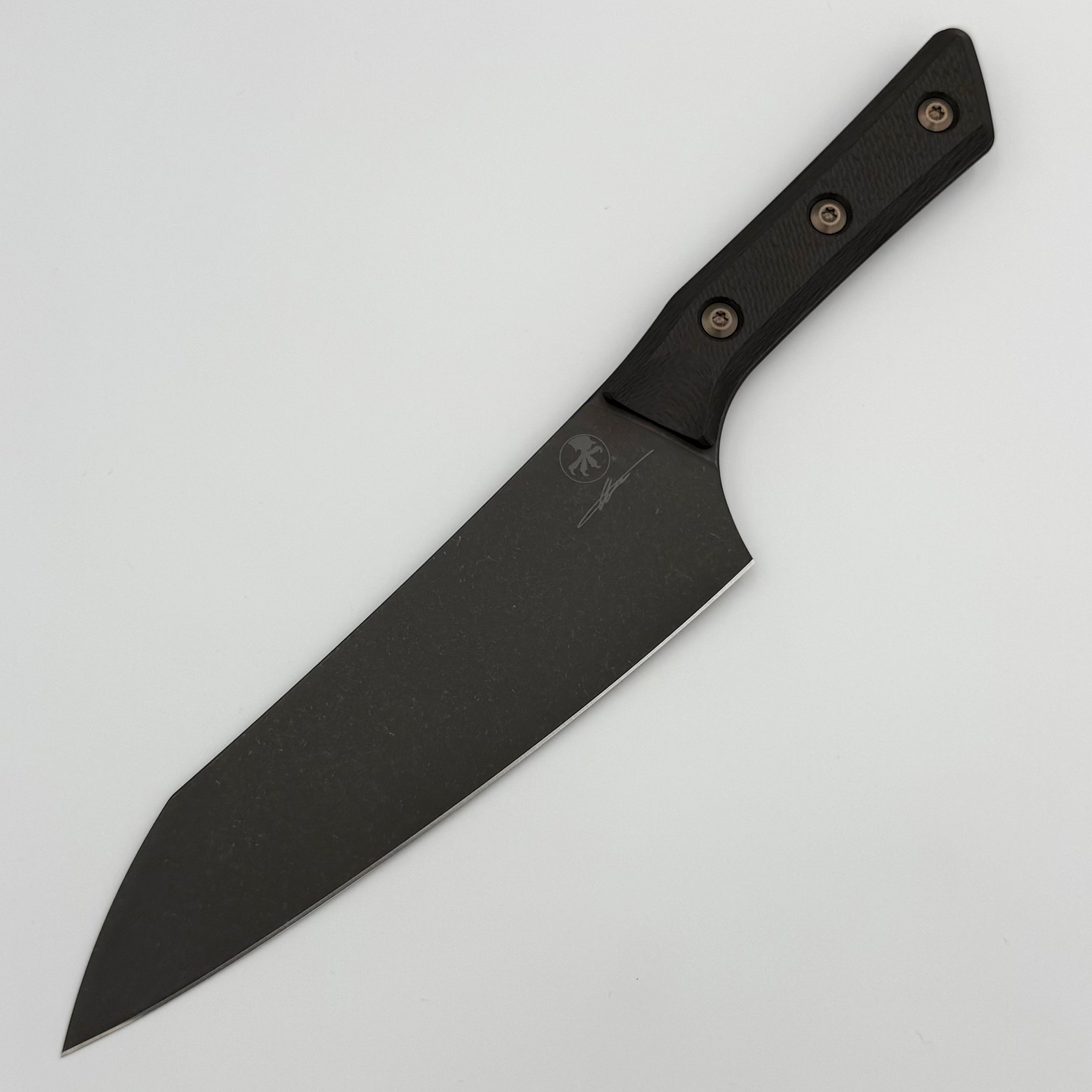 Microtech Chef's Knife Carbon Fiber Handle w/ DLC M390MK Signature Ser