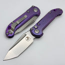 Microtech Marfione Select LUDT Gen III Purple Haze Slab Side Titanium Handles w/ Purple Accents & Stonewash Tanto 1136-10MS9