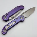 Microtech Marfione Select LUDT Gen III Purple Haze Slab Side Titanium Handles w/ Purple Accents & Stonewash Tanto 1136-10MS9