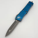 Microtech Troodon Double Edge Standard & Distressed Blue 138-10DBL (Consignment)
