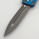 Microtech Troodon Double Edge Standard & Distressed Blue 138-10DBL (Consignment)