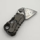 Custom Knife Factory Kek Stonewash Slipjoint w/ Titanium Handles & Damasteel Non-Locking (Consignment)