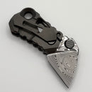 Custom Knife Factory Kek Stonewash Slipjoint w/ Titanium Handles & Damasteel Non-Locking (Consignment)