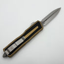 Microtech Scarab 2 Gen 3 D/E Stonewash Full Serrated w/ Tan Handle 1280-12TA