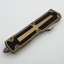 Microtech Scarab 2 Gen 3 D/E Stonewash Full Serrated w/ Tan Handle 1280-12TA