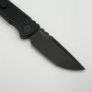 Chaves Pro-Tech Redencion 229 Auto w/ Black Crosshatch Distressed Handle & DLC Blackwash Tanto S35VN RCR1103-BW Crosshatch (Consignment)