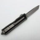 Microtech Scarab 2 Gen 3 Apocalyptic Spine Fluted Full Serrated Tanto w/ Natural Clear Handle 1279-12APNC
