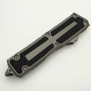Microtech Scarab 2 Gen 3 Apocalyptic Spine Fluted Full Serrated Tanto w/ Natural Clear Handle 1279-12APNC