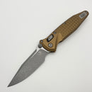 PRE-OWNED Microtech Socom Ram-Lok w/ Tan Aluminum Frag Handles & S/E Apocalyptic M390MK 160RL-10APFRTA