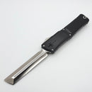 Marfione Custom Knives Combat Troodon Hardedge Diamondwash Blade w/ Black Hefted Aluminum Handle w/ Flamed Accent