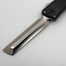 Marfione Custom Knives Combat Troodon Hardedge Diamondwash Blade w/ Black Hefted Aluminum Handle w/ Flamed Accent