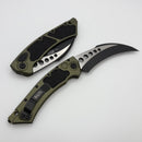 Microtech Hawk w/ OD Green Aluminum Handle & Tactical Standard M390MK 166-1OD
