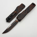 Microtech Ultratech Gen IV Black/Orange Camo Topo Handle w/ Black S/E 11214-1TPBKORCS