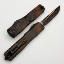 Microtech Ultratech Gen IV Black/Orange Camo Topo Handle w/ Black S/E 11214-1TPBKORCS