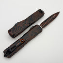 Microtech Ultratech Gen IV Black/Orange Camo Topo Handle w/ Black D/E 11224-1TPBKORCS