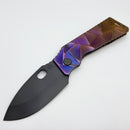 Medford TFF-1 Bronze/Violet stained Glass Sculpted Handles w/ DLC S45VN