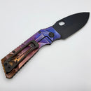 Medford TFF-1 Bronze/Violet stained Glass Sculpted Handles w/ DLC S45VN