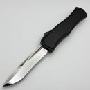 Marfione Custom Knives Hera II Mirror Polished Recurve w/ Black Handle & Blue Titanium Accents