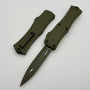 Microtech Knives Hera II Mini Cerakote Dark Moss Green and Cerakote Moss Green D/E M390MK 1702M-1CMG