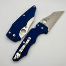 Spyderco Yojumbo Blue G-10 Handle w/ Stonewash SPY27 Plainedge C253GPCBL