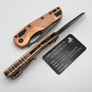 Microtech Marfione Select MSI RAM LOK Stonewash Copper Frag Titanium Handles w/ DLC Accents & DLC Stonewash M390MK 210-1DLCTFRMS4