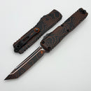 Microtech Ultratech Gen IV Black/Orange Camo Topo Handle w/ Black T/E 11234-1TPBKORCS
