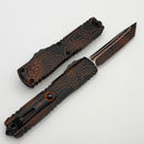 Microtech Ultratech Gen IV Black/Orange Camo Topo Handle w/ Black T/E 11234-1TPBKORCS