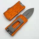Microtech Exocet II w/ Orange Aluminum Handle & Apocalyptic D/E M390MK 1157-10APOR