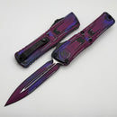 Microtech Knives Combat Troodon Gen III Purple Comic Strip D/E Signature Series 1142-1PUCOMICS