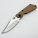 Mick Strider SnG DGG Coyote Tan G-10/Titanium & Handground Bowie MagnaCut