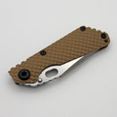 Mick Strider SnG DGG Coyote Tan G-10/Titanium & Handground Bowie MagnaCut