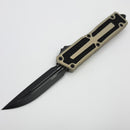 Microtech Scarab 2 Gen 3 Black D/E-S w/ Sand Handles 1180-1SN (Consignment)