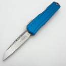 Microtech Cypher II S/E Stonewash w/ Blue Handle 1241-10BL (Consignment)