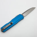 Microtech Cypher II S/E Stonewash w/ Blue Handle 1241-10BL (Consignment)
